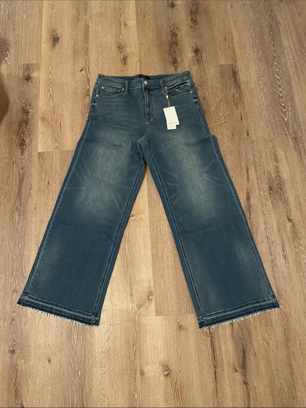Quince Wide-Leg Jeans in Dark Blue Wash